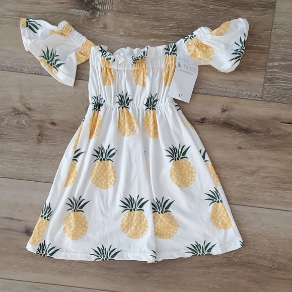 mila & rose Other - 3T Pineapple Dress// Off Shoulder